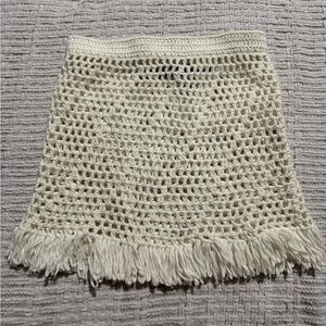 White fox crotchet skirt